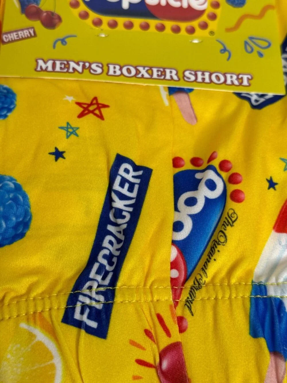 Popsicle Mens XL Boxer Shorts Yellow Ice Cream Retro Novelty